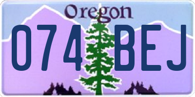 OR license plate 074BEJ