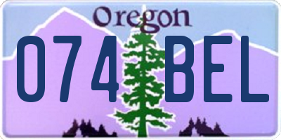 OR license plate 074BEL