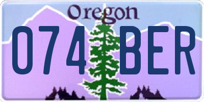 OR license plate 074BER