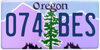 OR license plate 074BES