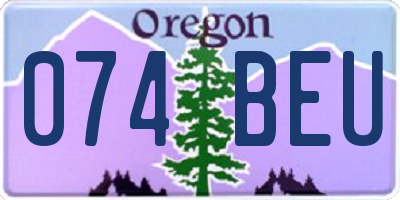 OR license plate 074BEU