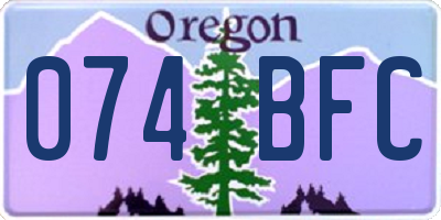 OR license plate 074BFC