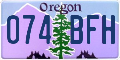 OR license plate 074BFH