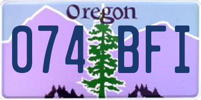OR license plate 074BFI