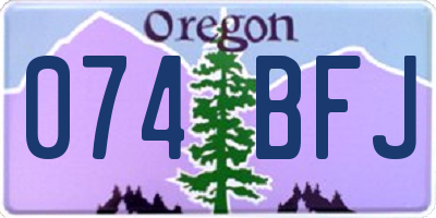 OR license plate 074BFJ