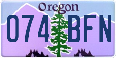 OR license plate 074BFN
