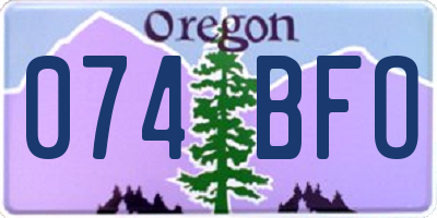 OR license plate 074BFO