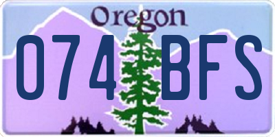OR license plate 074BFS