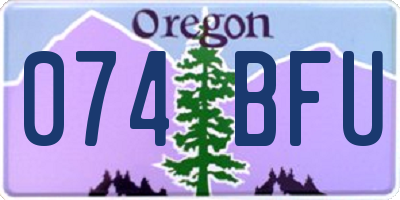 OR license plate 074BFU