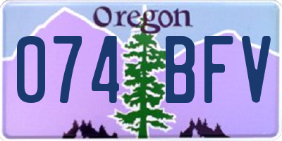 OR license plate 074BFV