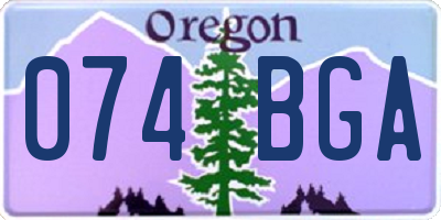 OR license plate 074BGA