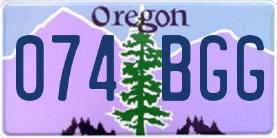 OR license plate 074BGG