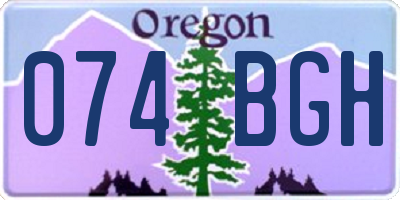 OR license plate 074BGH