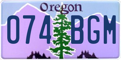 OR license plate 074BGM