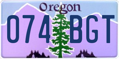 OR license plate 074BGT