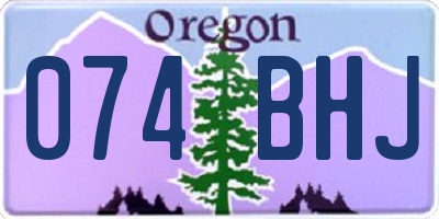 OR license plate 074BHJ