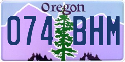 OR license plate 074BHM
