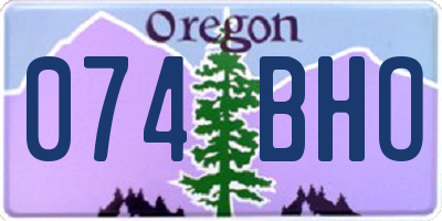 OR license plate 074BHO