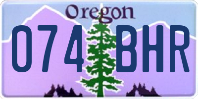 OR license plate 074BHR