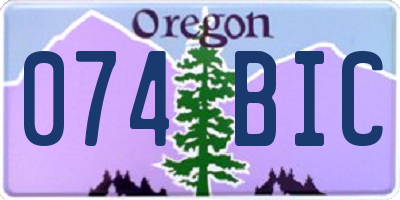 OR license plate 074BIC