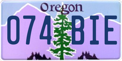 OR license plate 074BIE