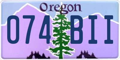 OR license plate 074BII