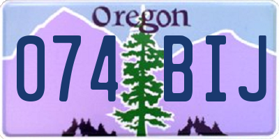 OR license plate 074BIJ