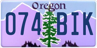 OR license plate 074BIK