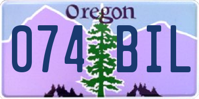 OR license plate 074BIL