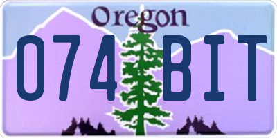 OR license plate 074BIT
