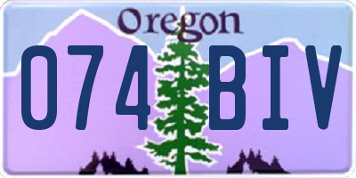 OR license plate 074BIV