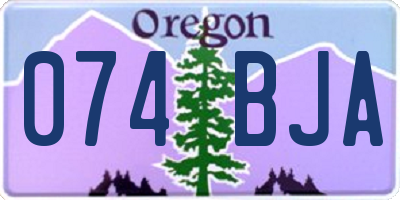 OR license plate 074BJA