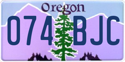OR license plate 074BJC