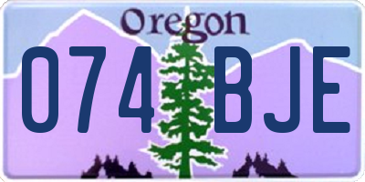 OR license plate 074BJE