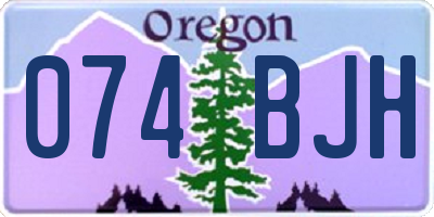 OR license plate 074BJH