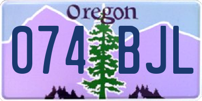 OR license plate 074BJL