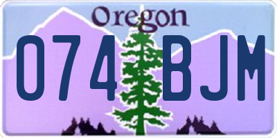OR license plate 074BJM