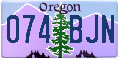 OR license plate 074BJN