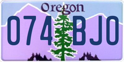 OR license plate 074BJO