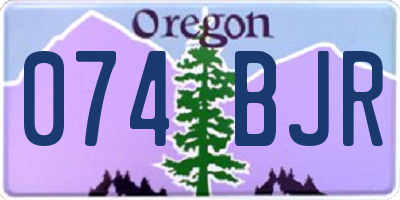 OR license plate 074BJR