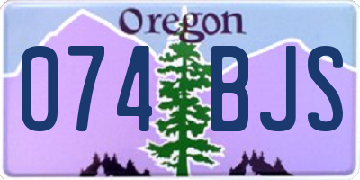 OR license plate 074BJS
