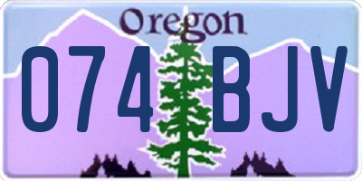 OR license plate 074BJV