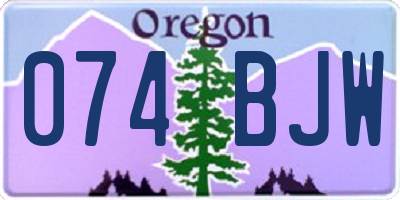 OR license plate 074BJW