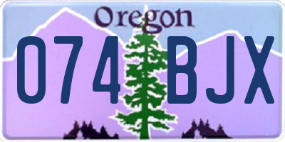 OR license plate 074BJX