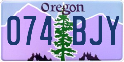 OR license plate 074BJY