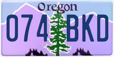 OR license plate 074BKD