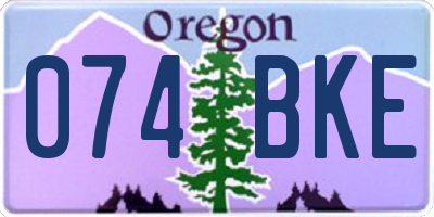 OR license plate 074BKE