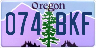 OR license plate 074BKF