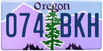 OR license plate 074BKH