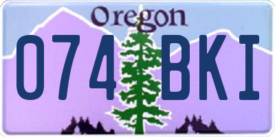 OR license plate 074BKI